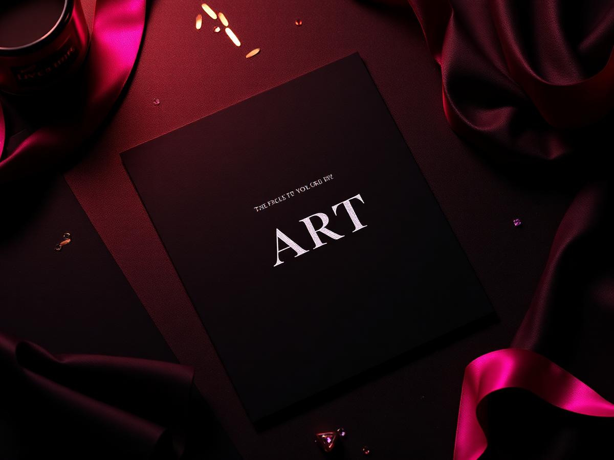 Premium black and fuchsia invitation with foil